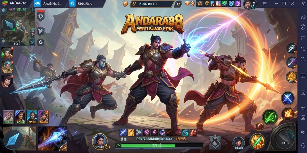 Gameplay seru di ANDARA88 dengan pertempuran MOBA yang mendebarkan.