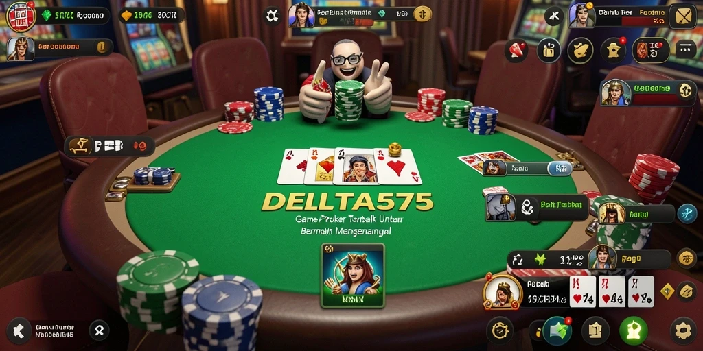 Tampilan gameplay Poker yang seru dan menarik di DELTA575.