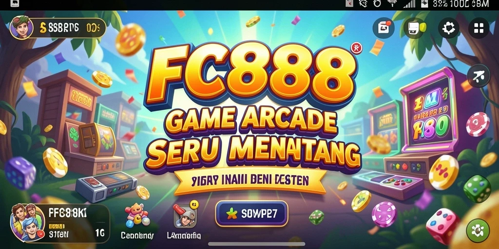 Tampilan gameplay menarik FC888 dengan grafis warna-warni.