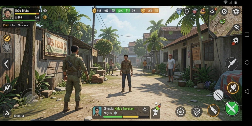 Screenshot utama ID66 menampilkan gameplay simulasi yang imersif dan dinamis.