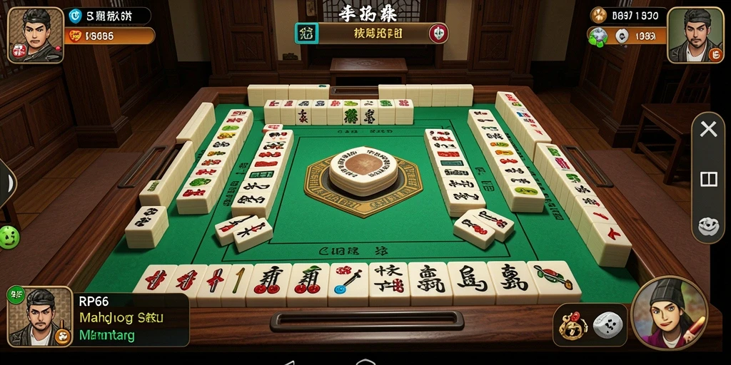 Tampilan gameplay RP66 dengan desain Mahjong yang menarik.
