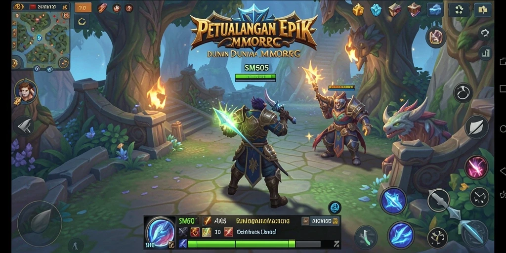 Tampilan gameplay SM605 yang seru dan interaktif di dunia MMORPG.